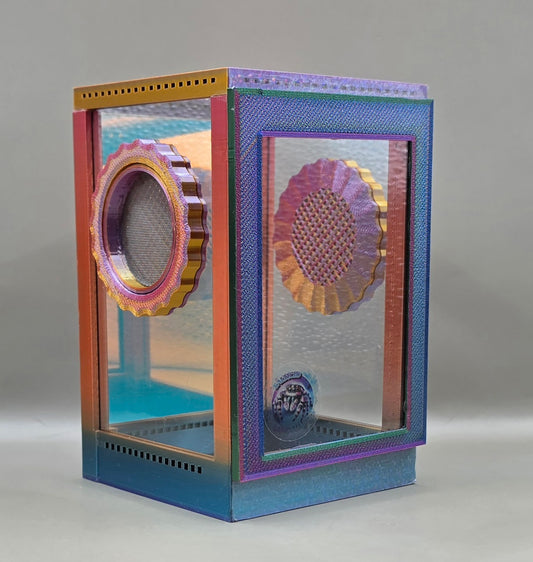 3d Printed Acrylic Jumping Spider Enclosure (Fruit Roll Up) 4"x4"x6"