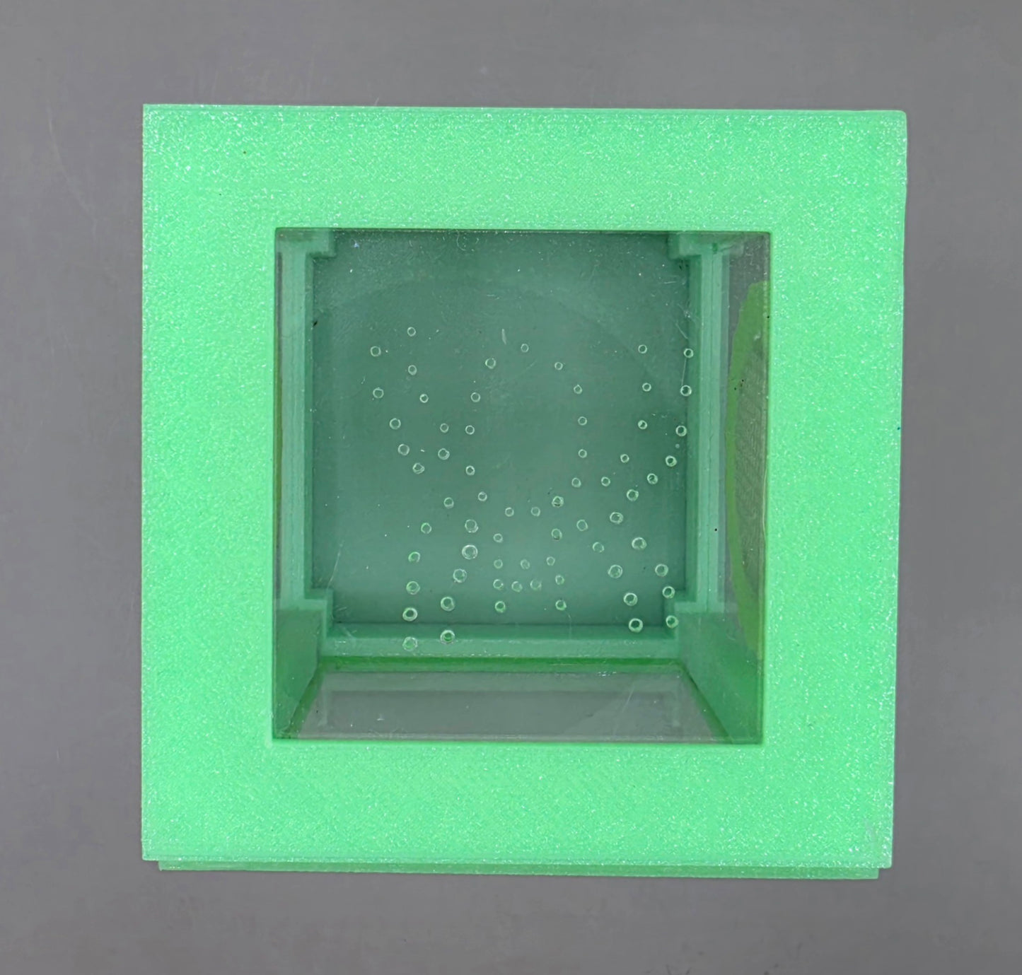 3d Printed Acrylic Jumping Spider Enclosure (Jelly Green) 4"x4"x6"