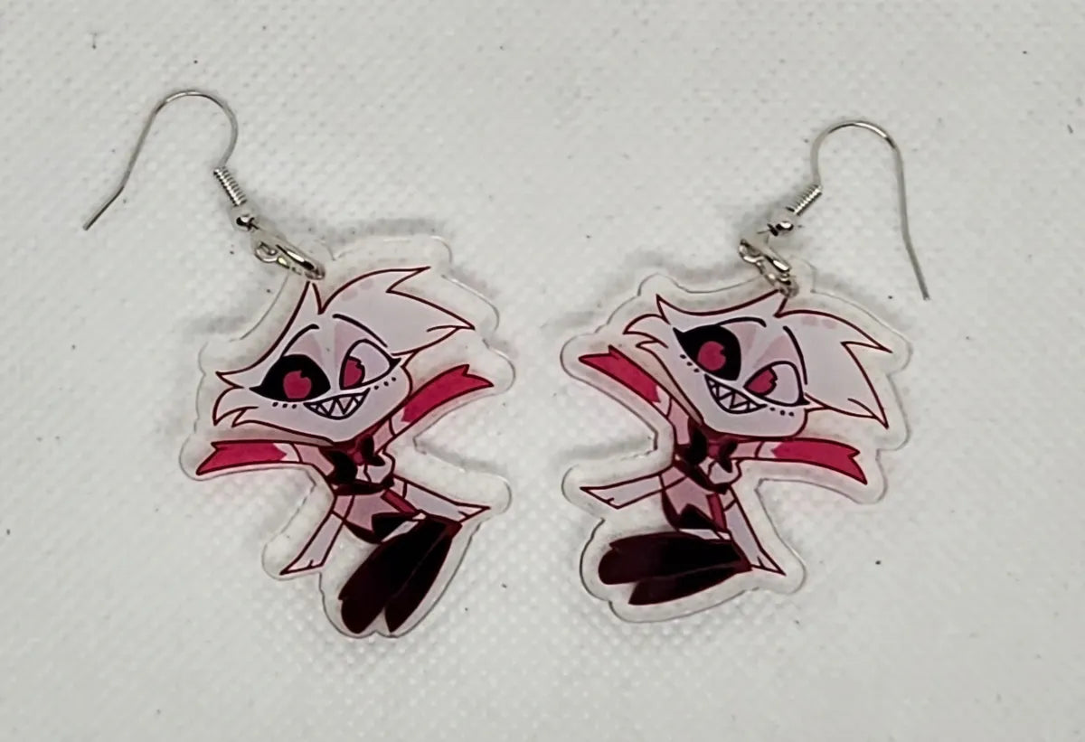 Angel Dust (Hazbin Hotel) Acrylic Earrings
