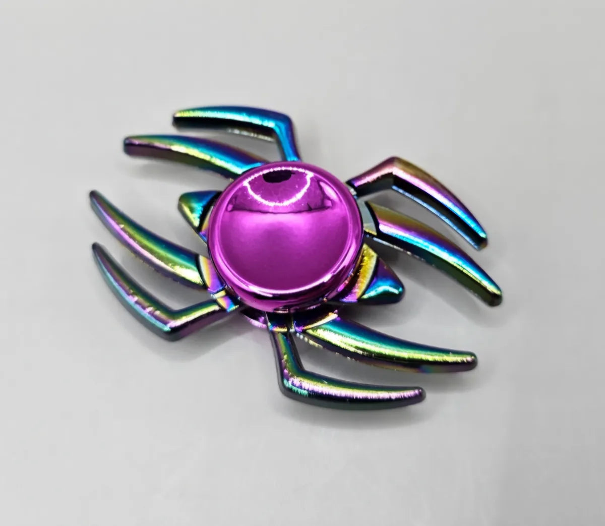 Rainbow Metal Anodized Spider Fidget Spinner