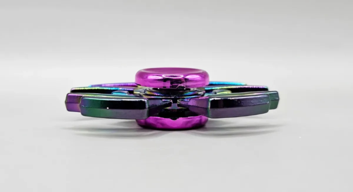 Rainbow Metal Anodized Spider Fidget Spinner