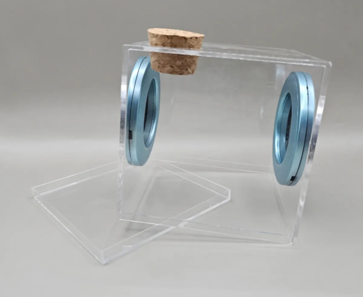 4"x4" Vented Cube Bottom Opening Enclosure (With Feeding Hole)