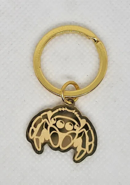 Cute Metal Jumping Spider Keychains