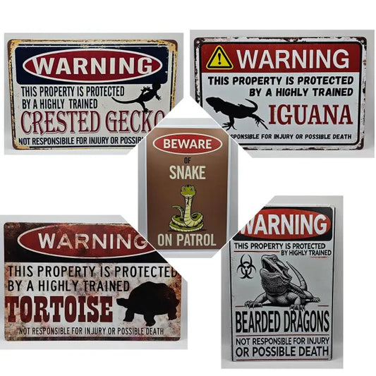Funny Tin Signs (Amphibians & Reptiles)
