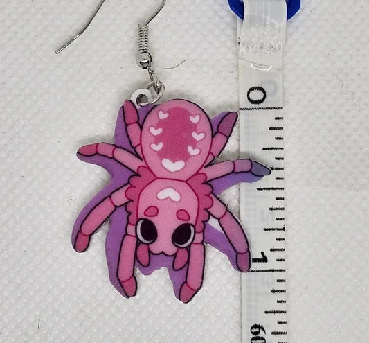 Adorable Jumping Spider Acrylic Earrings