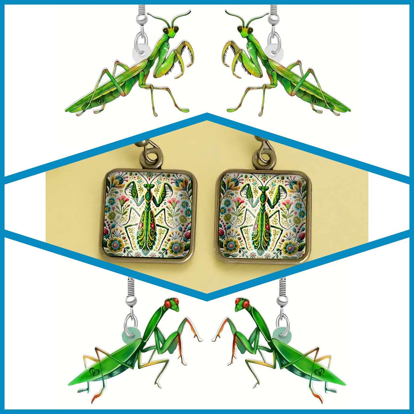 Praying Mantis Earrings
