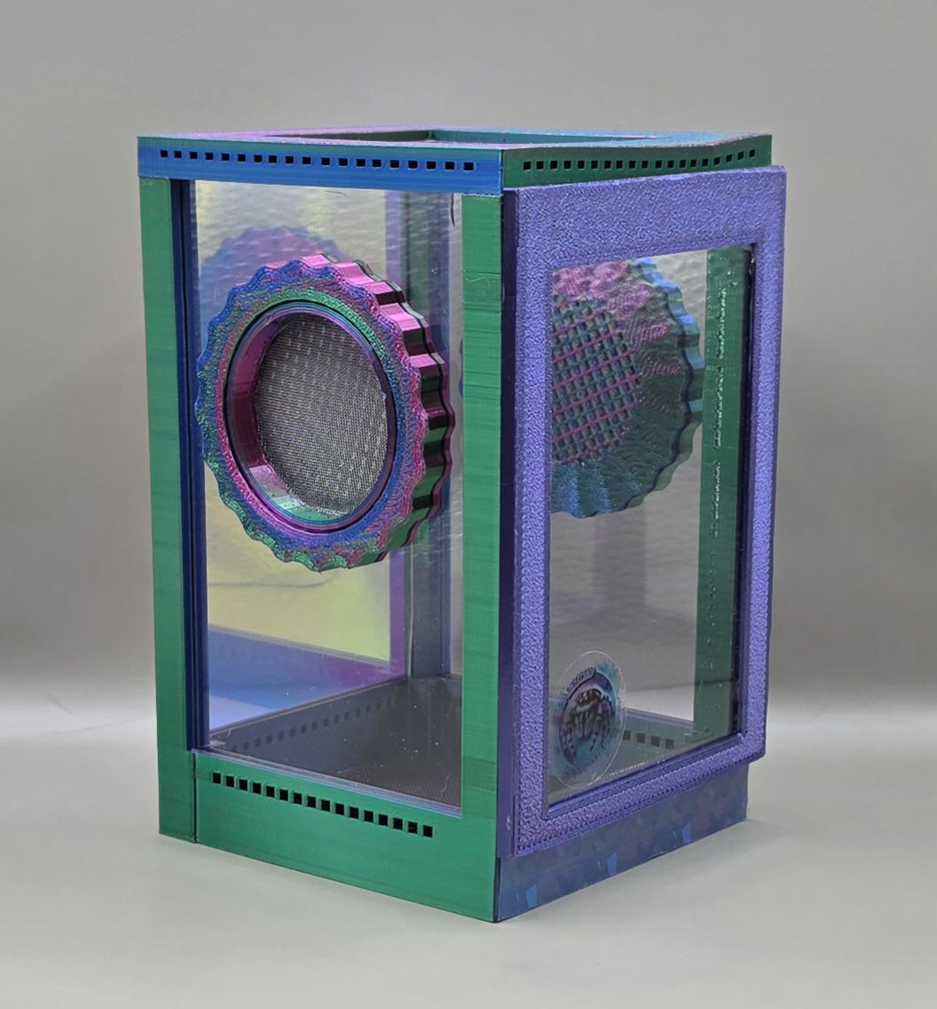 3d Printed Acrylic Jumping Spider Enclosure (Aurora) 4"x4"x6"