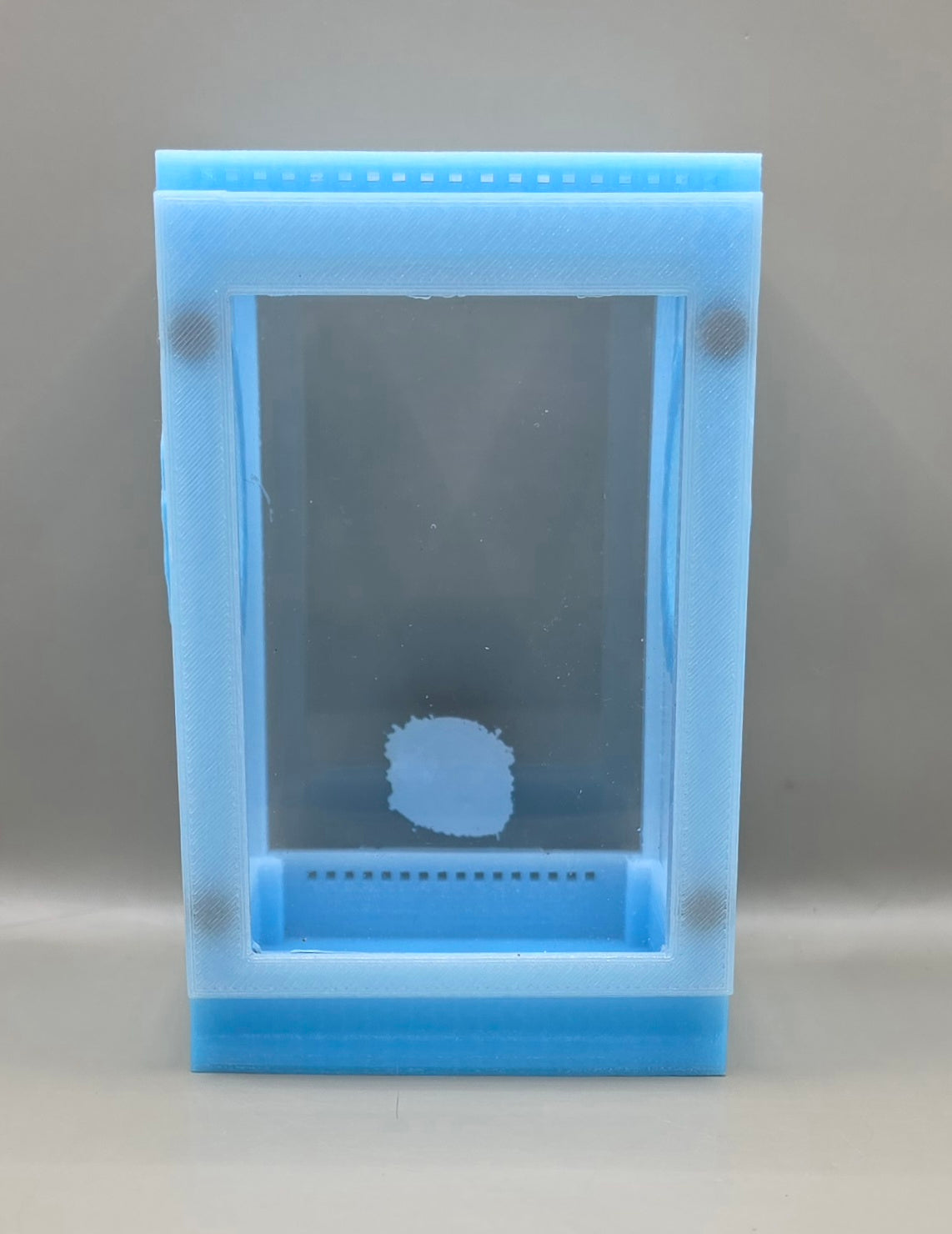 3d Printed Acrylic Jumping Spider Enclosure (Jelly Blue) 4"x4"x6"