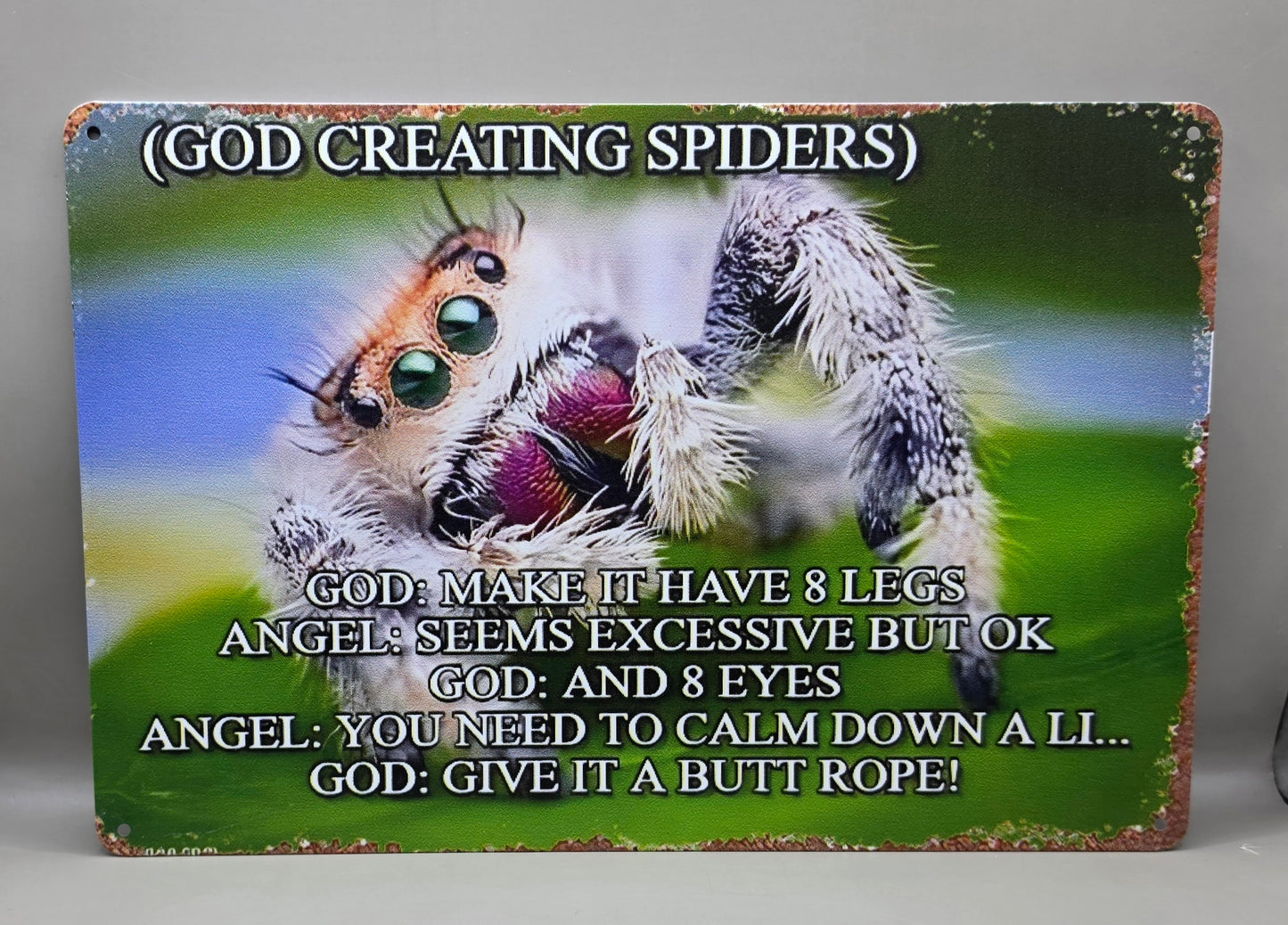 Funny Spider/Mantis Tin Signs (Multiple Styles!)