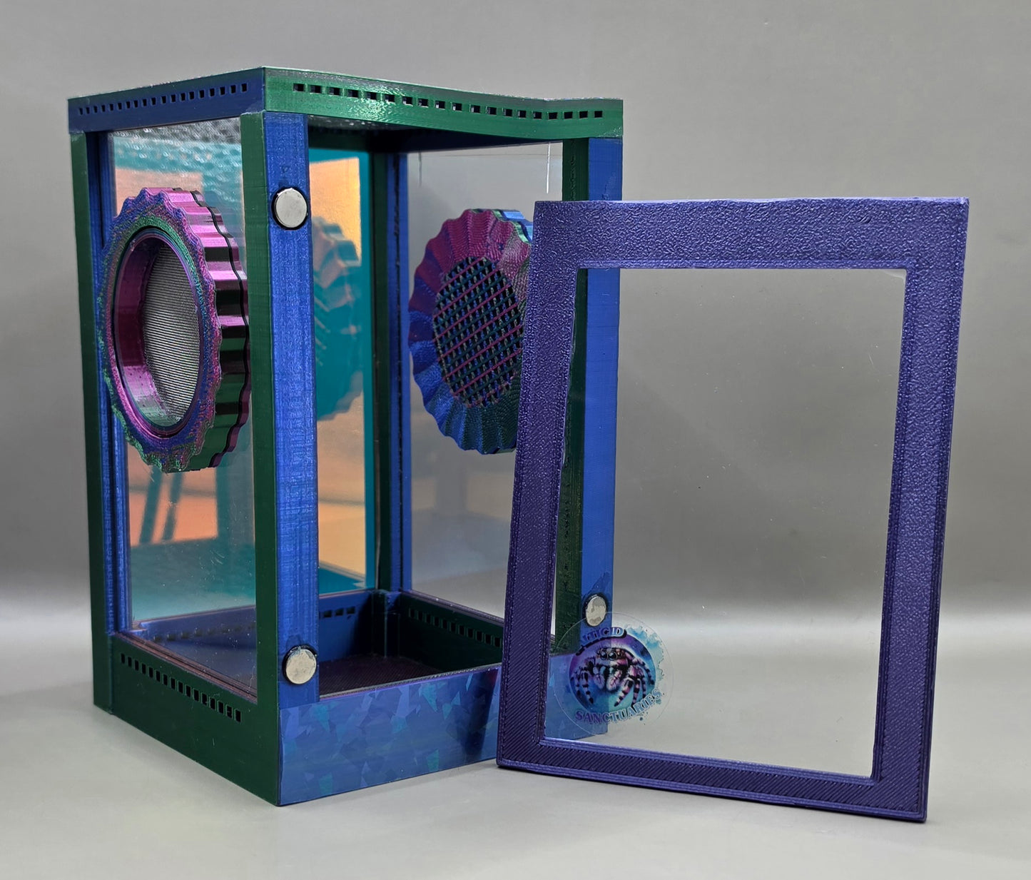 3d Printed Acrylic Jumping Spider Enclosure (Aurora) 4"x4"x6"