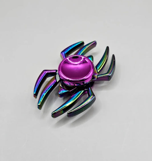 Rainbow Metal Anodized Spider Fidget Spinner