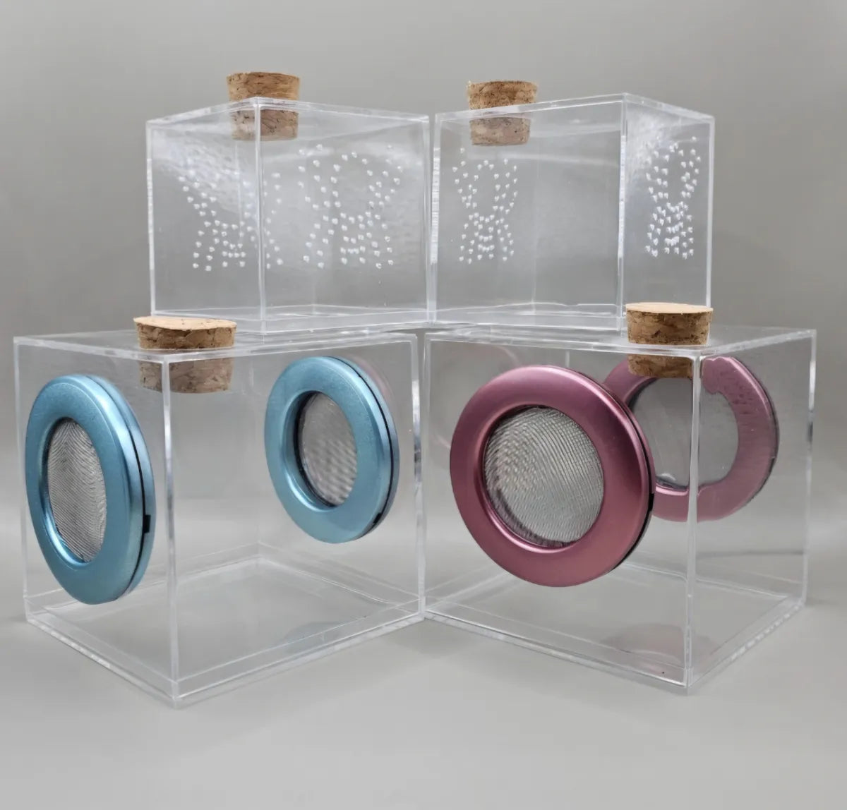 3"x3" Drilled Cube Bottom Opening Enclosure (With Feeding Hole)