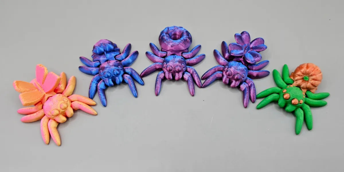 Mini 3D Printed Jumping Spiders (Various)