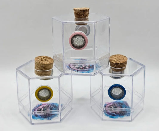 Mini 2" Vented Sling Hexagon Bottom Opening Enclosure (With Feeding Hole)