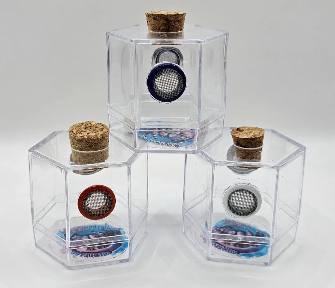 Mini 2" Vented Sling Hexagon Bottom Opening Enclosure (With Feeding Hole)