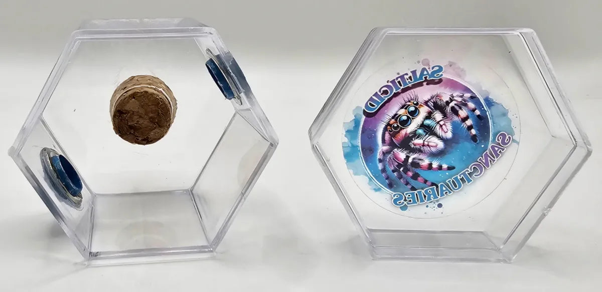 Mini 2" Vented Sling Hexagon Bottom Opening Enclosure (With Feeding Hole)