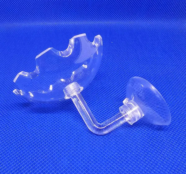 Clear Acrylic Suction Cup Feeder Dishes (Flower or Round)