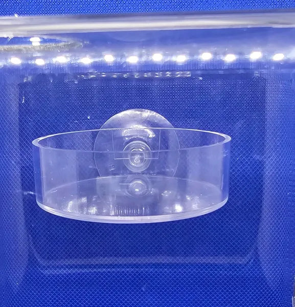 Clear Acrylic Suction Cup Feeder Dishes (Flower or Round)