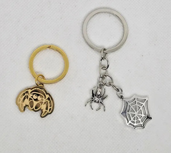 Cute Metal Jumping Spider Keychains