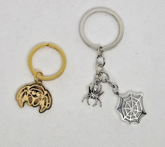 Cute Metal Jumping Spider Keychains