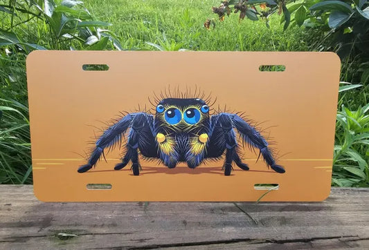 Jumping Spider License Plate
