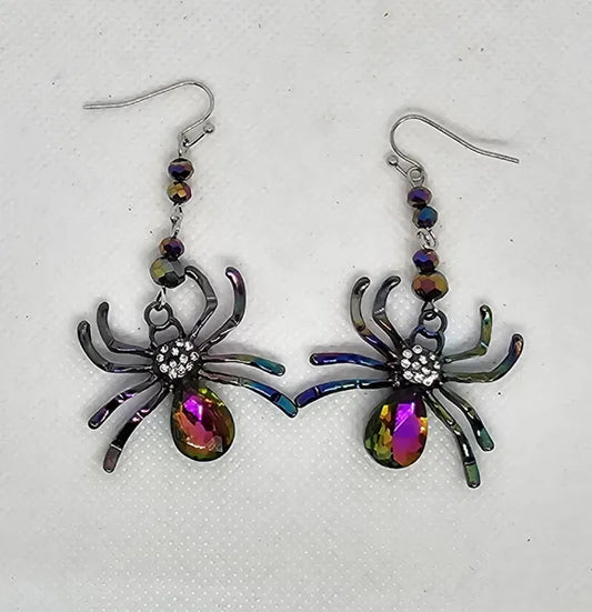 Rainbow Spider Earrings