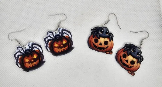 Cute/Spooky Jumping Spider Acrylic Earrings