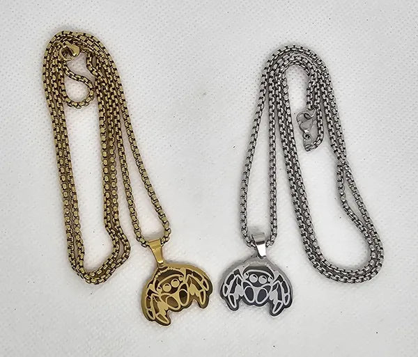 Cute Metal Jumping Spider Necklace