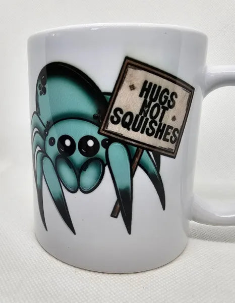 Hugs Not Squishes Spider 11oz Mug